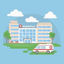 Hospital building - clipart