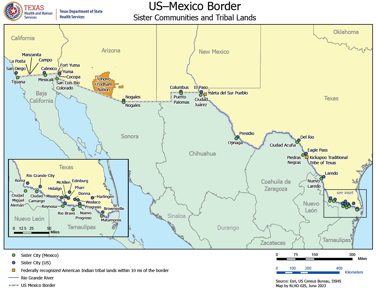 The Texas Portion of the U.S. – México Border | Texas DSHS