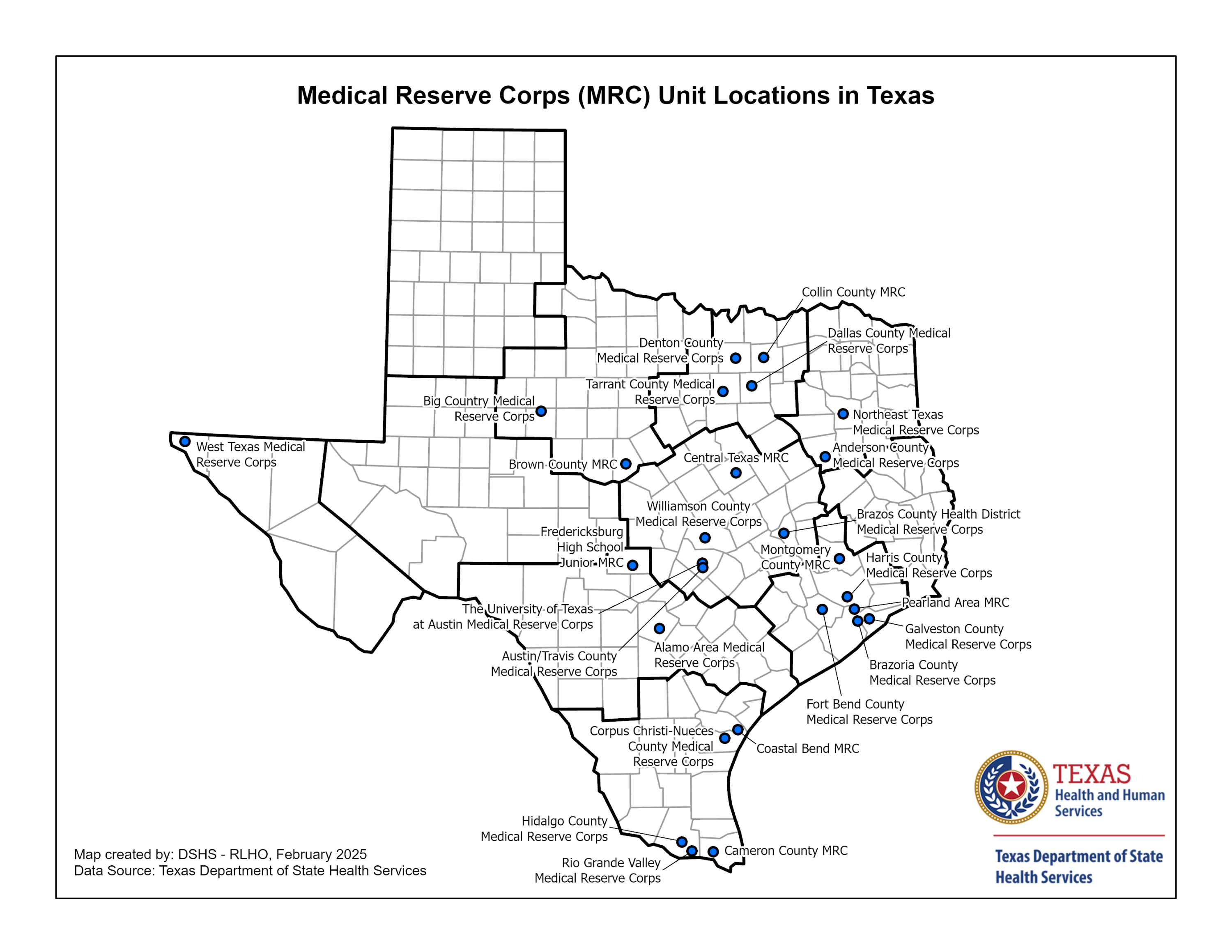 Medical Reserve Corps Units Map