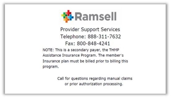 Back of Ramsell card