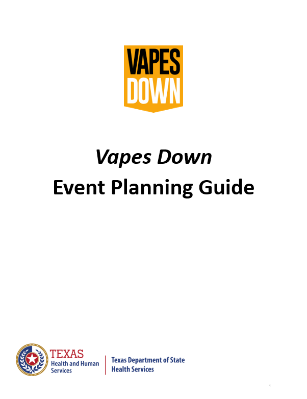 Cover of Vapes Down training guide.