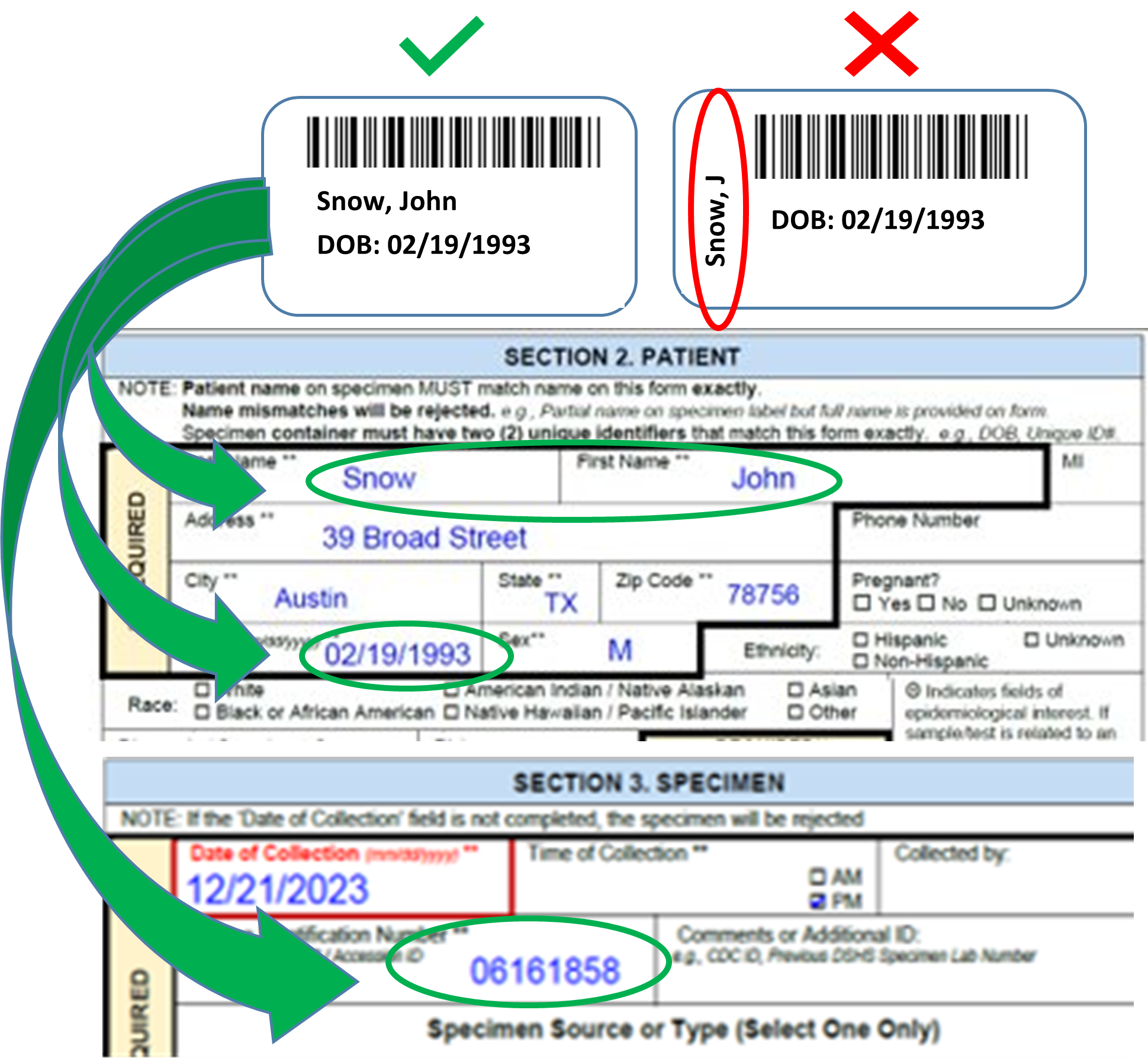 A close up of a form Description automatically generated