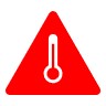 Hot temperature icon