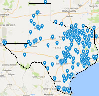 Map of THMP participating pharmacies