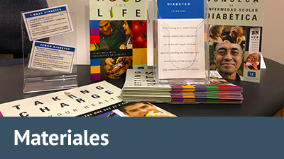 Materiales de salud de la diabetes.