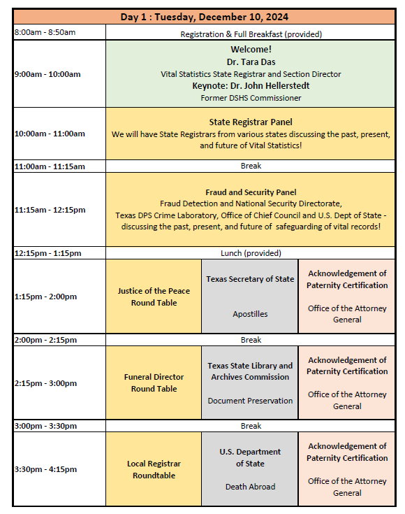 2024 Annual Conference Agenda - Day 1  